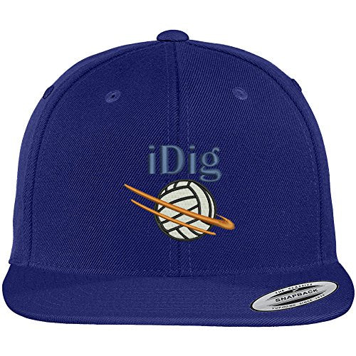 Trendy Apparel Shop Idig Volleyball Embroidered Flat Bill Snapback Baseball Cap