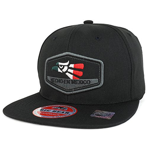 Trendy Apparel Shop Hecho EN Mexico Patch Embroidered Flat Bill Snapback Cap