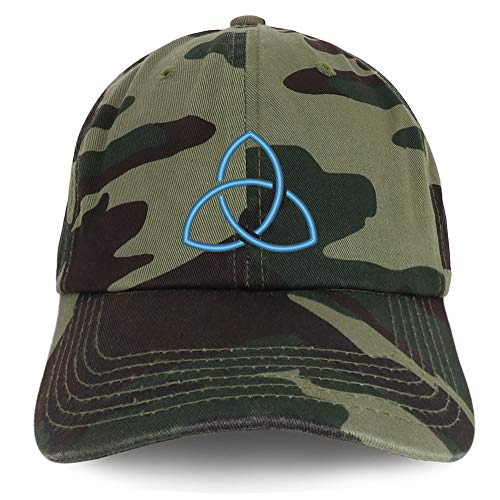 Trendy Apparel Shop Holy Trinity Embroidered Soft Crown 100% Brushed Cotton Cap