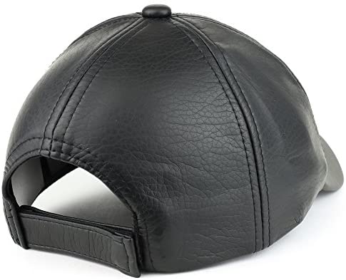 Trendy Apparel Shop PU Leather Buena Vibra Embroidered Unstructured Soft Baseball Cap - Black