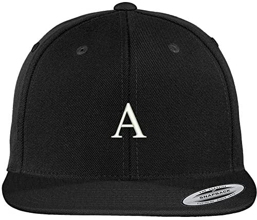 Trendy Apparel Shop Greek Alpha Embroidered Flat Bill Adjustable Snapback Cap