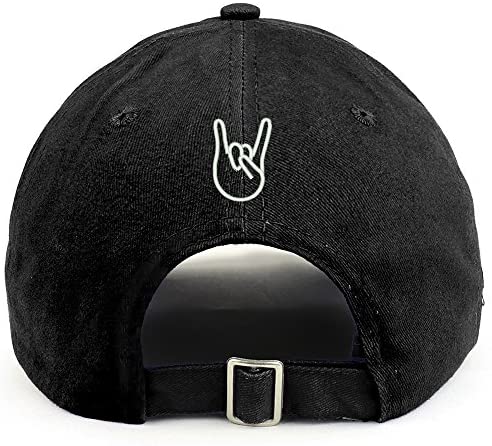 Trendy Apparel Shop Rock On (Back) Embroidered 100% Cotton Dad Hat