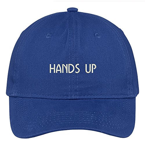 Trendy Apparel Shop Hands Up Embroidered Soft Crown 100% Brushed Cotton Cap