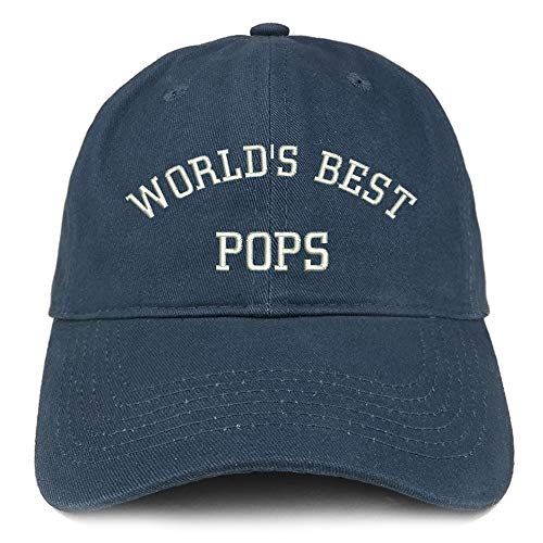 Trendy Apparel Shop World's Best POPS Embroidered Soft Crown 100% Brushed Cotton Cap