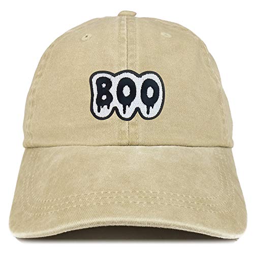 Trendy Apparel Shop Boo Patch Pigment Dyed Washed Baseball Cap