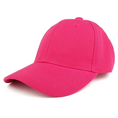 Trendy Apparel Shop Plain Youth Size Kid's Adjustable Structured Baseball Cap