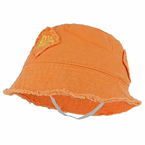 Trendy Apparel Shop Kid's Girls Soft Cotton Flower Patch Embroidered Sun Hat