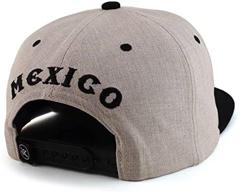 Trendy Apparel Shop Mexico Eagle Patch Embroidered Two Tone Snapback Cap