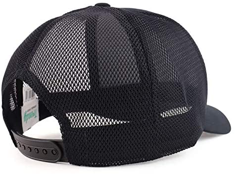 Trendy Apparel Shop Oversized Big 5 Panel Cotton Mesh Back Trucker Baseball Cap