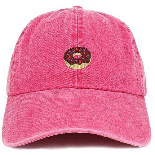 Trendy Apparel Shop Donut Embroidered Washed Cotton Adjustable Cap