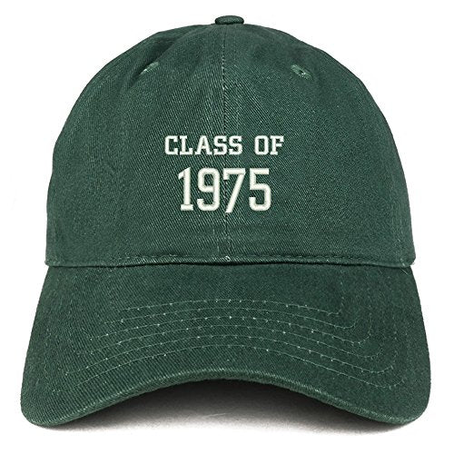 Trendy Apparel Shop Class of 1975 Embroidered Reunion Brushed Cotton Baseball Cap