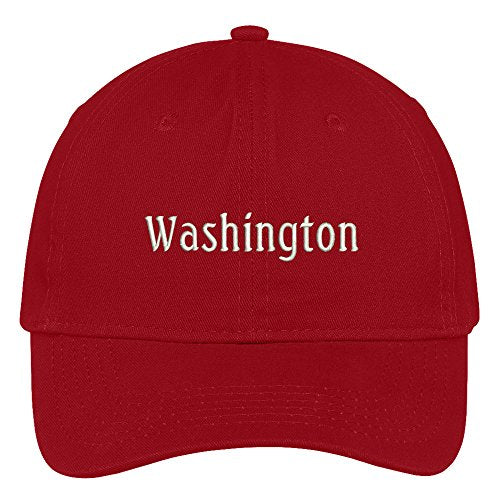 Trendy Apparel Shop Washiington City Embroidered Low Profile 100% Cotton Adjustable Cap