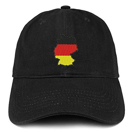 Trendy Apparel Shop Germany Map Flag Embroidered Cotton Dad Hat