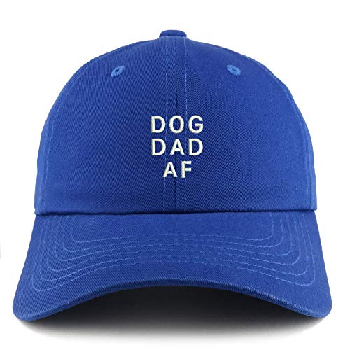 Trendy Apparel Shop Dog Dad AF Solid Adjustable Unstructured Dad Hat