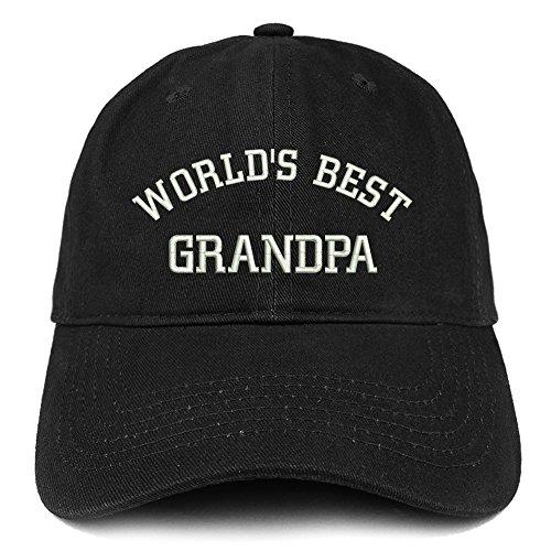 Trendy Apparel Shop World's Best Grandpa Embroidered Brushed Cotton Cap