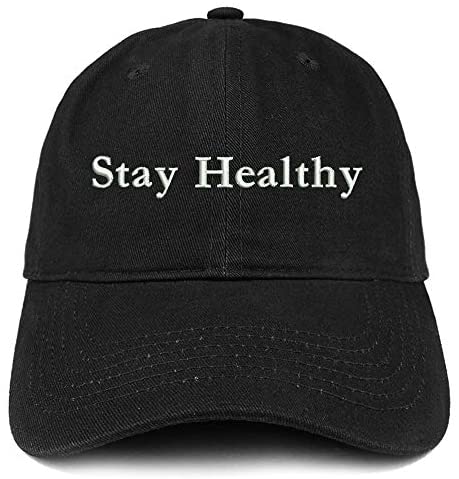 Trendy Apparel Shop Stay Healthy Embroidered Soft Crown Cotton Cap