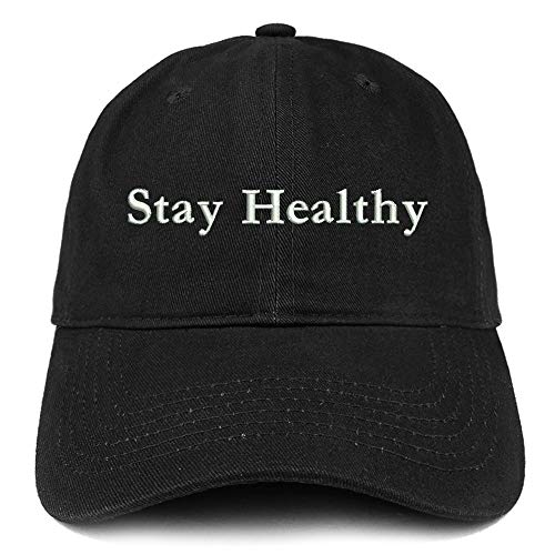 Trendy Apparel Shop Stay Healthy Embroidered Soft Crown Cotton Cap