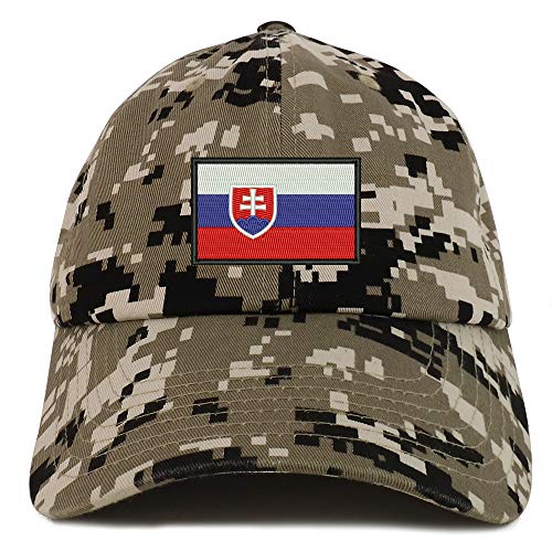 Trendy Apparel Shop Flag of Slovakia Embroidered Soft Crown 100% Brushed Cotton Cap