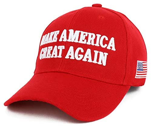 Trendy Apparel Shop Make America Great Again 3D Puff Embroidered Baseball Cap - Red