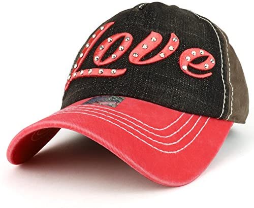 Trendy Apparel Shop Love 3D Embroidered Stitch Multi Color Baseball Cap