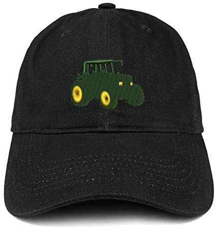 Trendy Apparel Shop Tractor Embroidered Low Profile Soft Cotton Baseball Cap