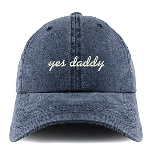 Trendy Apparel Shop Yes Daddy Embroidered Pigment Dyed Unstructured Cap