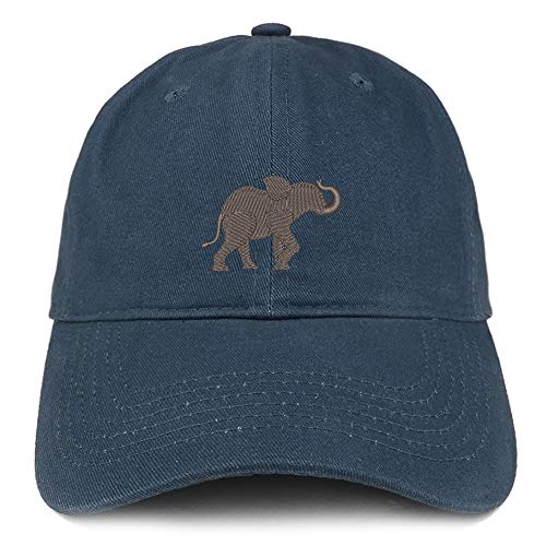Trendy Apparel Shop Elephant Embroidered Brushed Cotton Cap