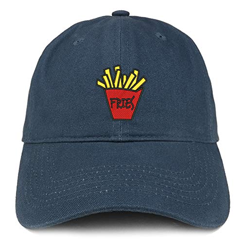 Trendy Apparel Shop Fries Embroidered Soft Crown 100% Brushed Cotton Cap