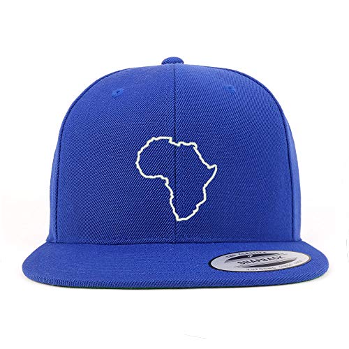 Trendy Apparel Shop Africa Map Outline Structured Flatbill Snapback Cap