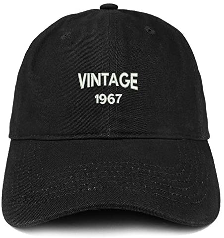 Trendy Apparel Shop Small Vintage 1967 Embroidered 54th Birthday Adjustable Cotton Cap