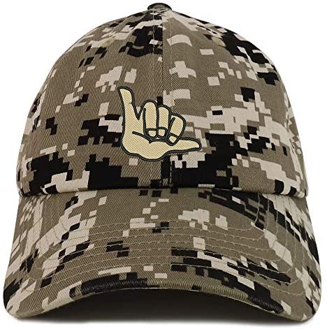Trendy Apparel Shop Hang Loose Embroidered Soft Crown 100% Brushed Cotton Cap