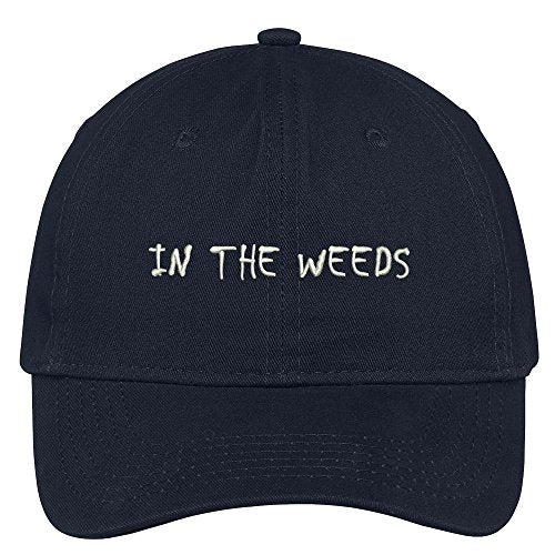 Trendy Apparel Shop The Weeds Embroidered Soft Crown 100% Brushed Cotton Cap