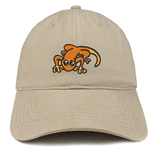 Trendy Apparel Shop Little Lizard Orange Embroidered Unstructured Cotton Dad Hat