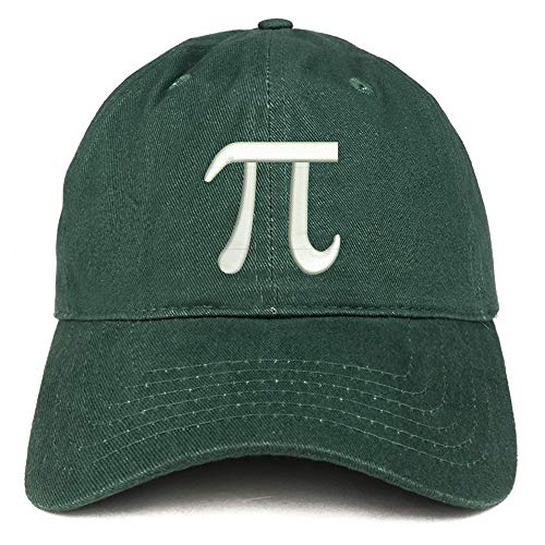 Trendy Apparel Shop Pi Day Symbol Embroidered Soft Crown 100% Brushed Cotton Cap