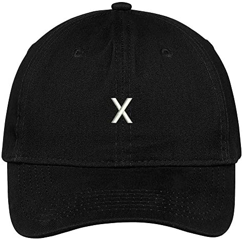 Trendy Apparel Shop Letter X Block Font Embroidered Dad Hat Cotton Baseball Cap