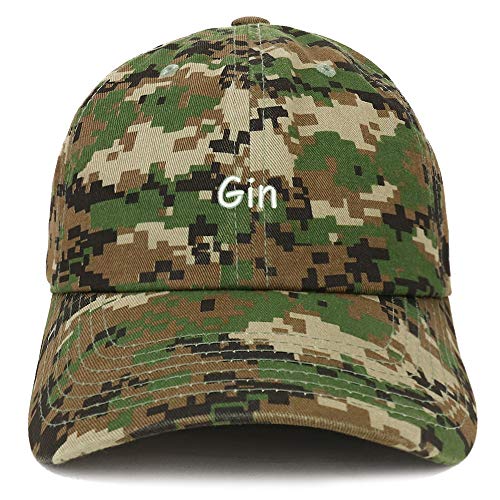 Trendy Apparel Shop Gin Embroidered 100% Cotton Adjustable Cap Dad Hat