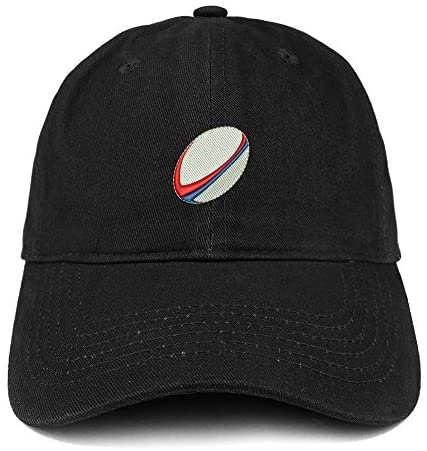 Trendy Apparel Shop Rugby Ball Quality Embroidered Low Profile Brushed Cotton Dad Hat Cap