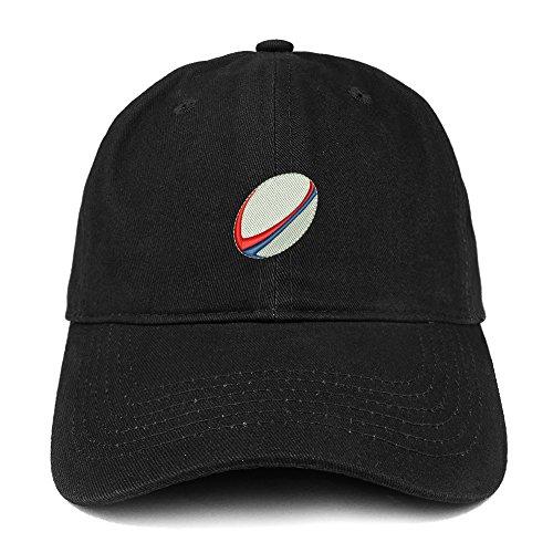 Trendy Apparel Shop Rugby Ball Quality Embroidered Low Profile Brushed Cotton Dad Hat Cap