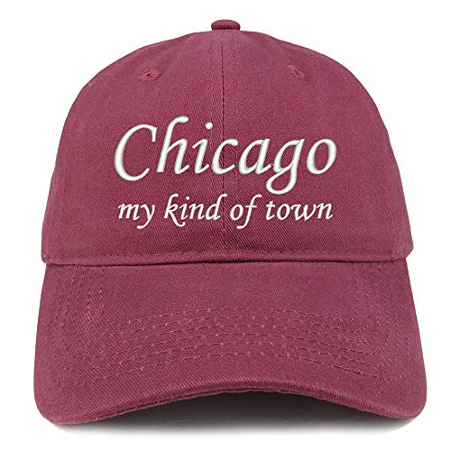 Trendy Apparel Shop Chicago My Kind of Town Embroidered 100% Cotton Adjustable Cap Dad Hat