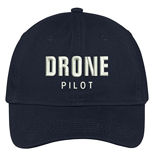 Trendy Apparel Shop Drone Pilot Large Font Embroidered Soft Crown 100% Brushed Cotton Cap