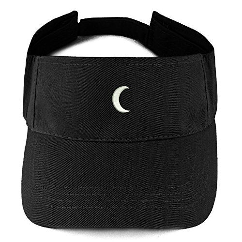 Trendy Apparel Shop Crescent Moon Embroidered Summer Adjustable Visor