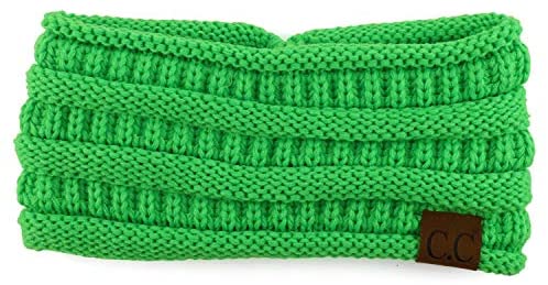 Trendy Apparel Shop Women's Solid Ribbed Knit Ponytail Button Headband