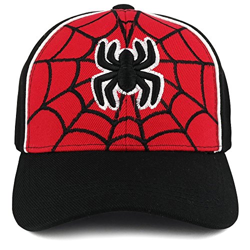 Trendy Apparel Shop Youth 3D Spider with Web Embroidered Structured Two Tone Baseball Cap