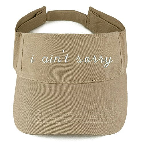 Trendy Apparel Shop Ain't Sorry Embroidered 100% Cotton Adjustable Visor