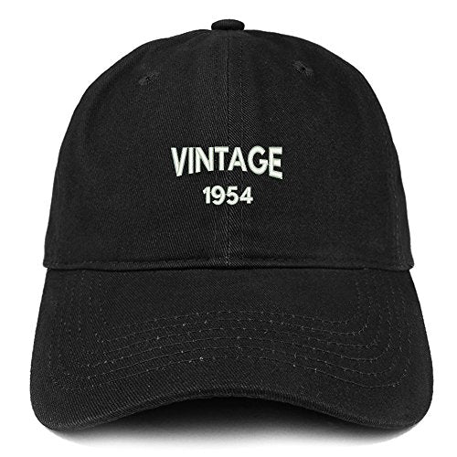 Trendy Apparel Shop Small Vintage 1954 Embroidered 67th Birthday Adjustable Cotton Cap
