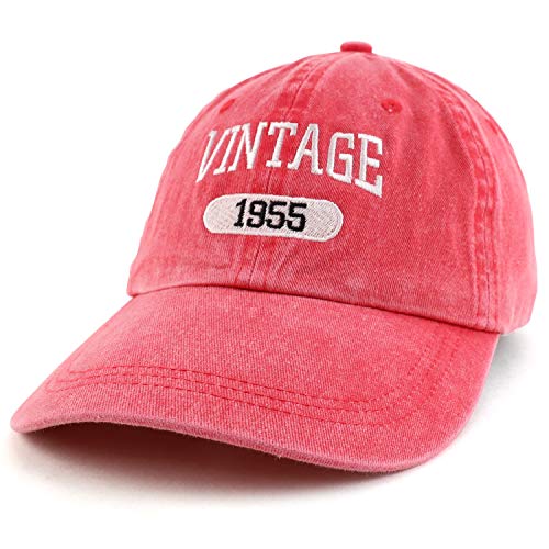 Trendy Apparel Shop 65th Birthday Vintage 1956 Washed Cotton Adjustable Cap