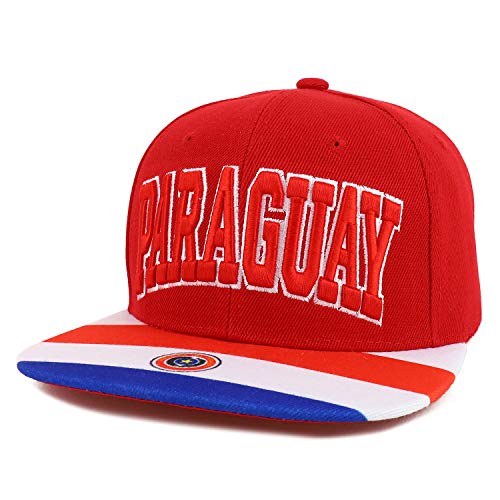 Trendy Apparel Shop Country Name 3D Embroidery Flag Print Flatbill Snapback Cap