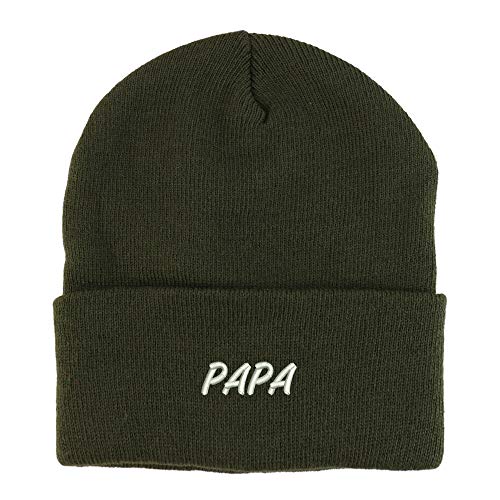 Trendy Apparel Shop PAPA Embroidered Winter Long Cuff Beanie