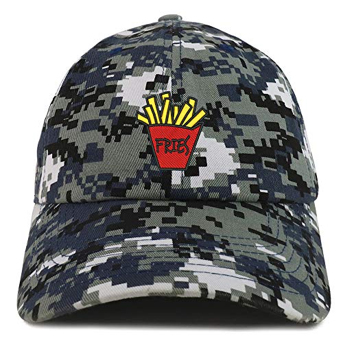 Trendy Apparel Shop Fries Embroidered Soft Crown 100% Brushed Cotton Cap