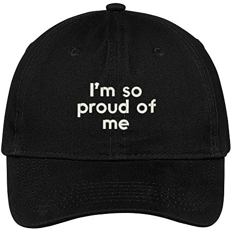 Trendy Apparel Shop I'm So Proud of Me Embroidered Soft Cotton Adjustable Cap Dad Hat